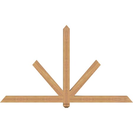 Ekena Millwork Kennewick Timber Gable Bracket, Western Red Cedar, 72"W x 42"H x 3 1/2"D x 3 1/2"F, 14/12 Pitch GBW072X42X0404KEN00SWR
